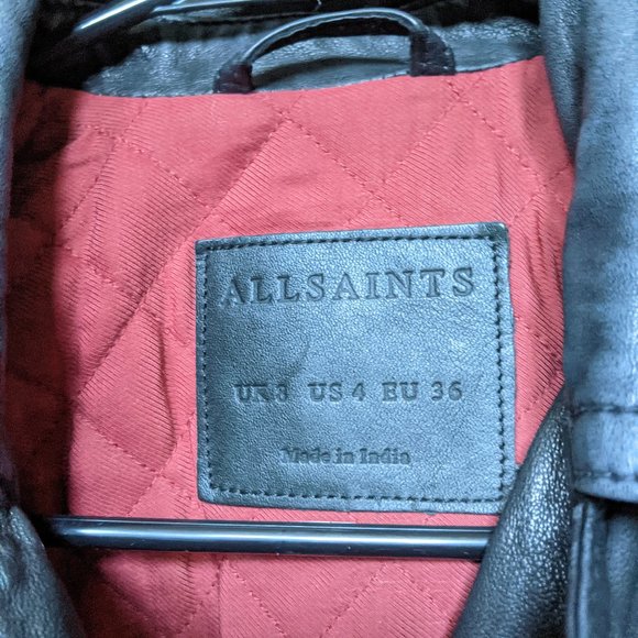 All Saints Gidley Leather Biker Jacket - Picture 5 of 10
